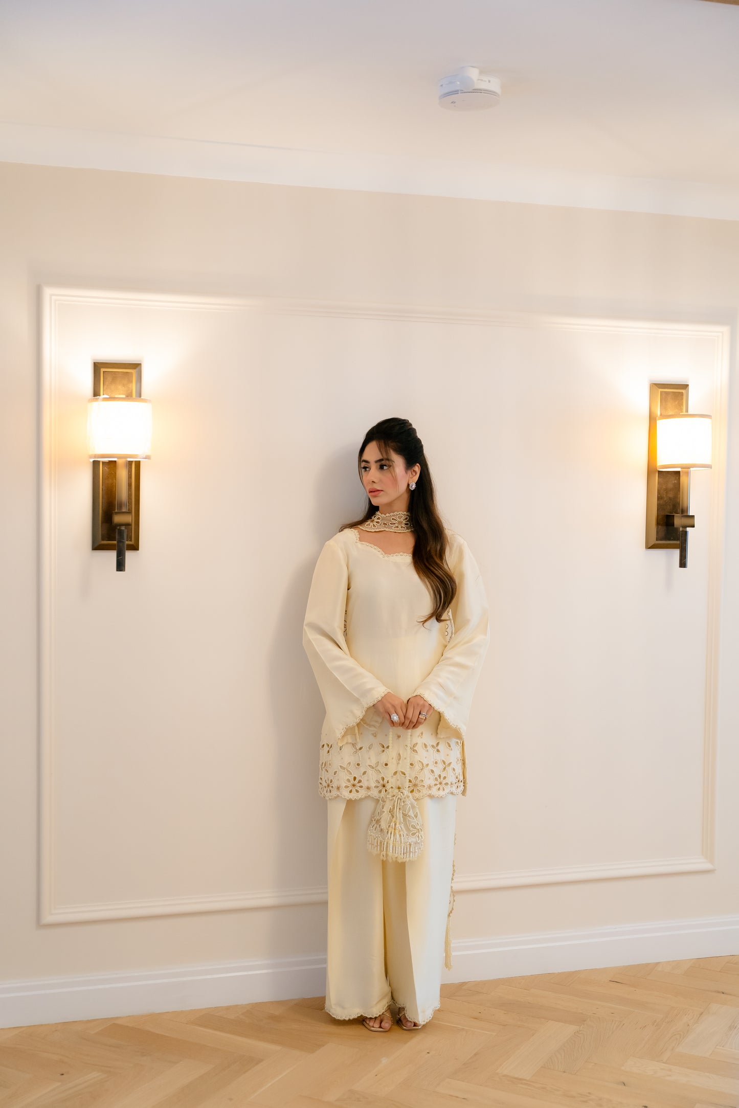 Butter yellow floral set