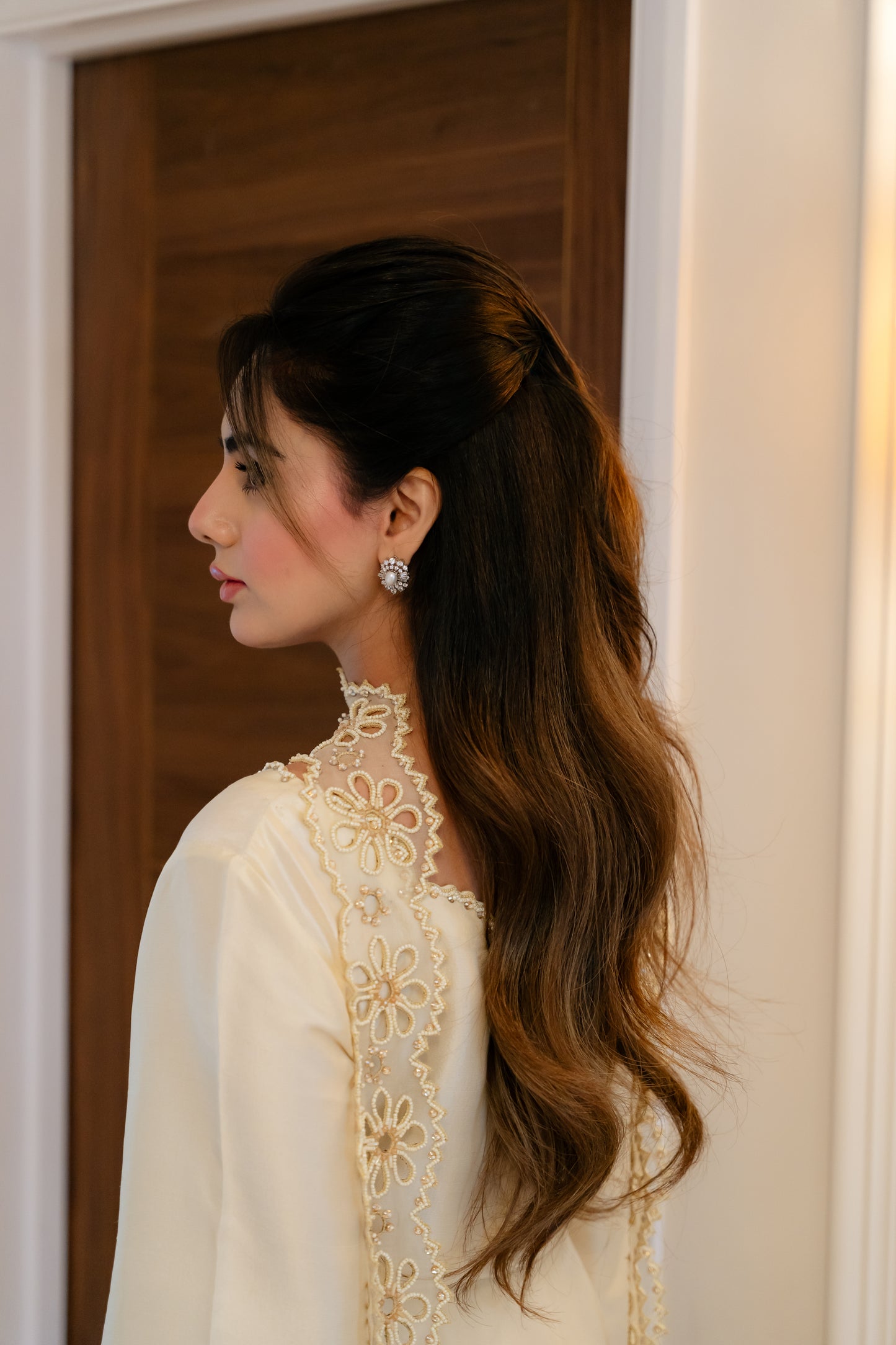 Butter yellow floral set